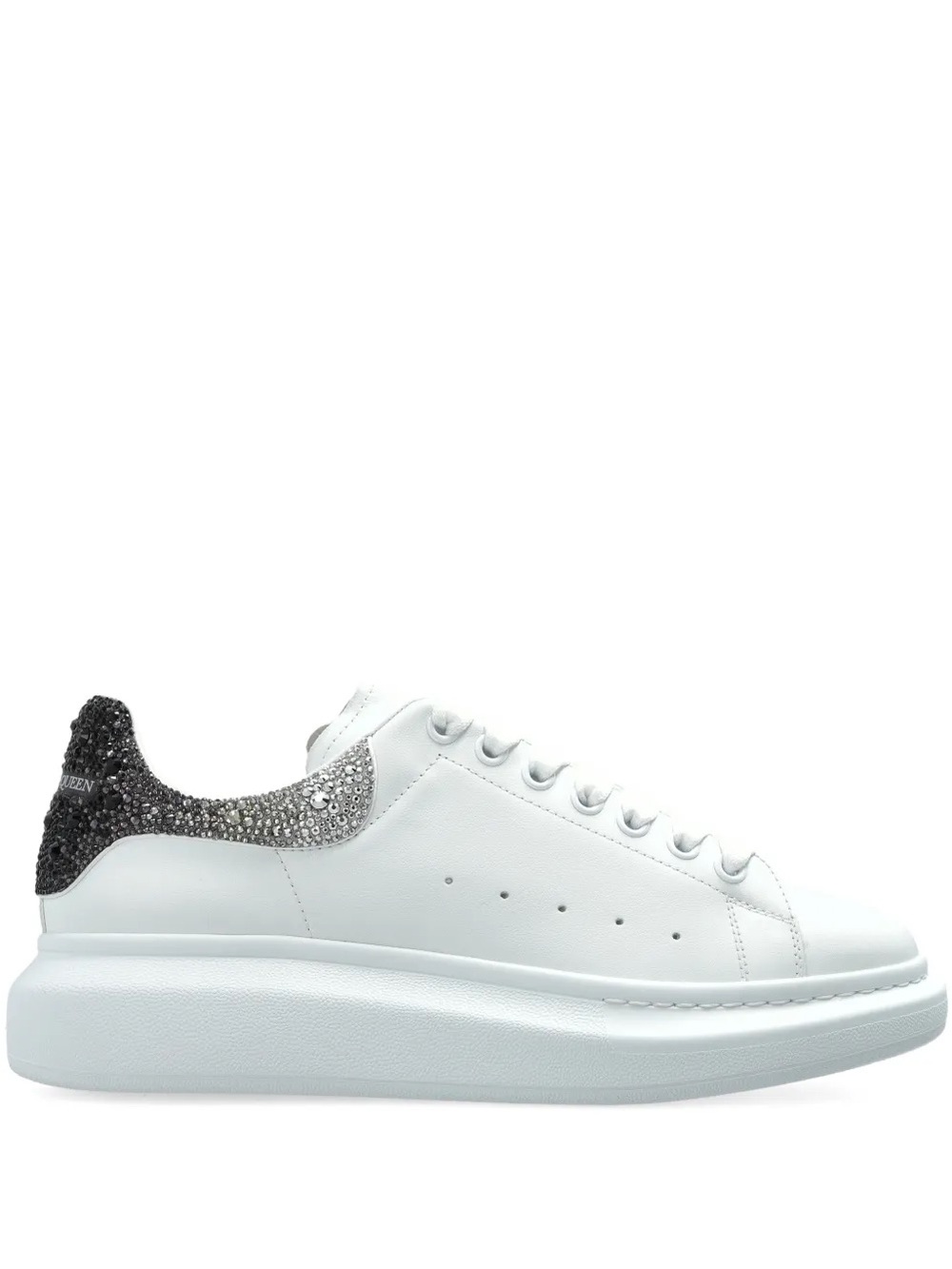 Authentic Alexander McQueen Oversized Sneaker with Swarovski Embellished Heel